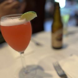Sips: (Tito's Raspberry Tom Collins/ Doc's Hard Apple Cider)
