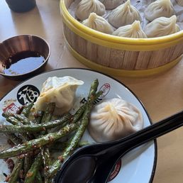 A1. Pork Xiao Long Bao and V2. Stir-Fry Green Bean A1. Pork Xiao Long Bao and V2. Stir-Fry Green Bean