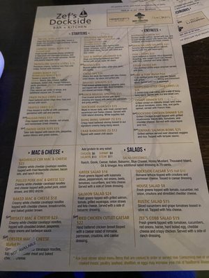 Menu photo 2 Zef’s Dockside Bar & Kitchen St Clair Shores, MI Menu photo 2 Zef’s Dockside Bar & Kitchen St Clair Shores, MI