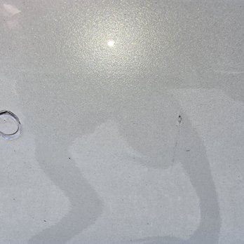 ProColor Collision Rialto - License plate screw dents and scars from a rear-end collision... - Body Shops Near Me - Bloomington, California ProColor Collision Rialto - License plate screw dents and scars from a rear-end collision... - Body Shops Near Me - Bloomington, California