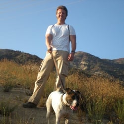 Stephen Cooper Training - Stephen and his dog in the San Gabriel Mountains