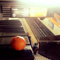 Shields Road Subway Station - I found a tangerine on the #clockworkorange #truestory