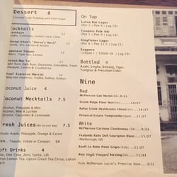 Drinks Menu