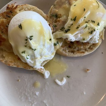 Lulu's Cafe - Crab eggs Benedict on wheat English muffin. - Diners Near Me - Myrtle Beach, South Carolina