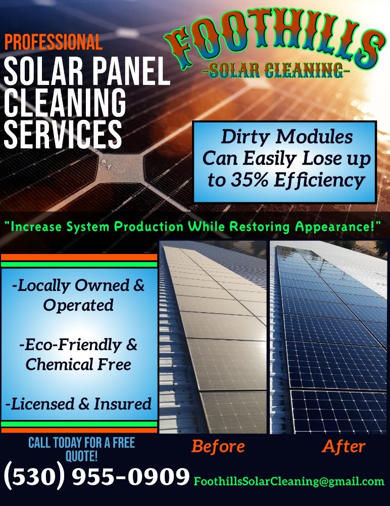 Slide of Foothills Solar Cleaning