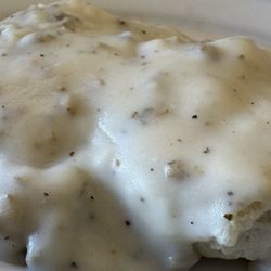 Hen house cafe - Biscuits and Gravy (half order) - This southern boy thought they were great.