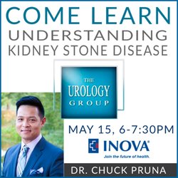 The Urology Group - Come join Dr. Chuck Pruna on May 15th from 6-7:30p.m. for a discussion on "Understanding Kidney Stone Disease" https://bit.ly/2GQhmh3