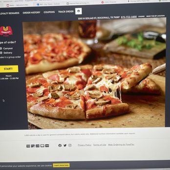 Marco's Pizza - a pizza on a laptop screen - Pizza Near Me - Rockwall, Texas