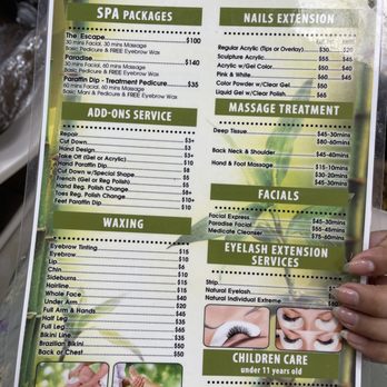 Kevin Nails 2 - Services menu back - Nail Technicians Near Me - Laurel, Maryland
