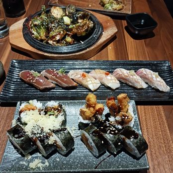 Tataki - Brussel sprouts, nigiris, and spicy tuna and sweet potato sushi rolls - Sushi Bars Near Me - San Francisco, California Tataki - Brussel sprouts, nigiris, and spicy tuna and sweet potato sushi rolls - Sushi Bars Near Me - San Francisco, California