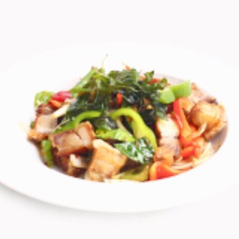 Saladang Garden - Sad entree: crispy pork belly with Chinese broccoli.....crispy, tough, and rock hard:( - Thai Near Me - Pasadena, California Saladang Garden - Sad entree: crispy pork belly with Chinese broccoli.....crispy, tough, and rock hard:( - Thai Near Me - Pasadena, California