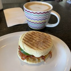 Beacon Cafe - Bacon and egger with large americano misto.
