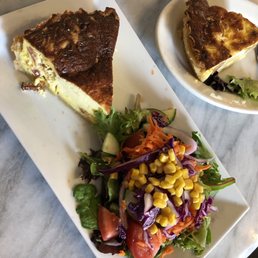 Quiche and salad Quiche and salad
