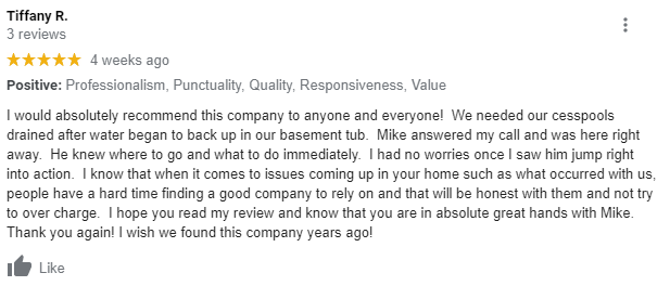 Slide of Strong Island Cesspool And Drain