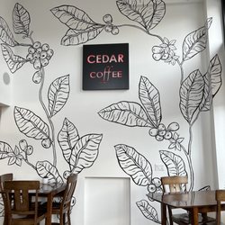 Cedar Coffee - Coffee berry mural wall