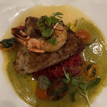 Lahaina Grill - Monchong fish topped with shrimp. - Seafood Near Me - Lahaina, Hawaii