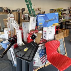 RC Deals - Fiberglass 8ft ladder,kobalt blower, Red outdoor chair, Toro bush trimmer