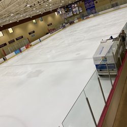 Ice in Paradise - First ones here and last ones out! The kid is dedicated. This is the big rink!