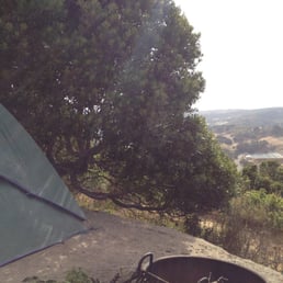 Campsite overlooking the shooting range