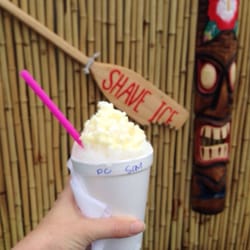 Sno Shack - I highly recommend piña colada topped with Sweetened condensed milk $2 for 12oz size