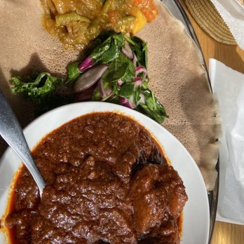 Demera - Dinich Wot with Yatkilt Wat - Ethiopian Near Me - Chicago, Illinois Demera - Dinich Wot with Yatkilt Wat - Ethiopian Near Me - Chicago, Illinois
