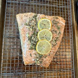 Indialantic Seafood Company - Salmon Rosemary Garlic Lemon.