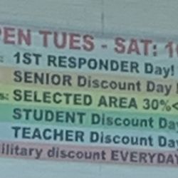 Everyday is a discount day!!!