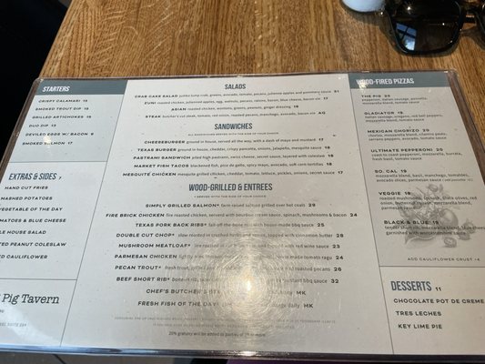 Menu photo 2 Cork & Pig Tavern Odessa, TX