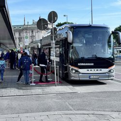 Buddy - The day tour buses are right in the corner