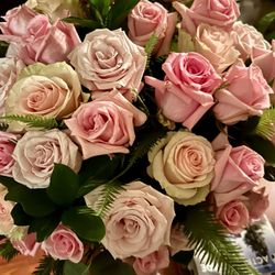 Wisteria Grove - 50 Long Stem Pink Roses for a 50 year anniversary!
