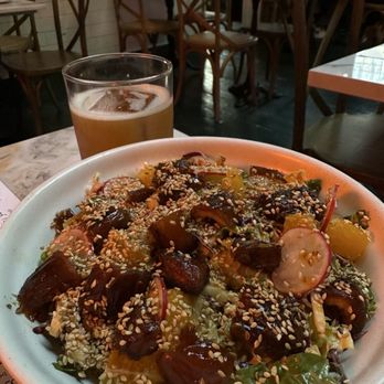 Eyval - Winner of the night: Citrus Date & Cabbage Salad, lettuce, cabbage, orange, sesame seed, chili tahini dressing $18 - Persian/Iranian Near Me - Brooklyn, New York