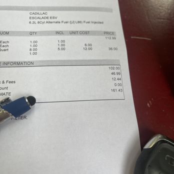 Jiffy Lube Oil Change - $161 quote once I arrived. - Oil Change Stations Near Me - Tustin, California