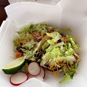 Takeria la palapa - a salad in a styrofoam container - Mexican Near Me - Marathon, Florida