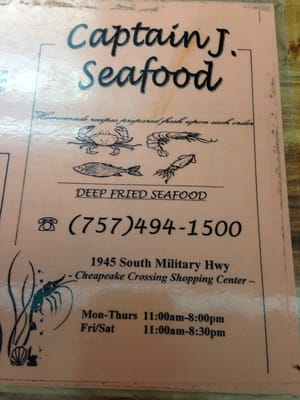 Menu photo 8 Captain J Seafood Chesapeake, VA