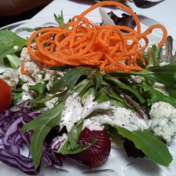 The Sow's Ear - Dinner salad with blue cheese crumbles added. - Cafes Near Me - Cambria, California The Sow's Ear - Dinner salad with blue cheese crumbles added. - Cafes Near Me - Cambria, California