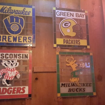 Colonel Hart's - Awesome stained glass art representing Wisconsin sports. - Sports Bars Near Me - Wauwatosa, Wisconsin Colonel Hart's - Awesome stained glass art representing Wisconsin sports. - Sports Bars Near Me - Wauwatosa, Wisconsin