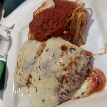 Patsy's Pizzeria - Veal Parmigiana with Spaghetti - Italian Near Me - New York, New York Patsy's Pizzeria - Veal Parmigiana with Spaghetti - Italian Near Me - New York, New York