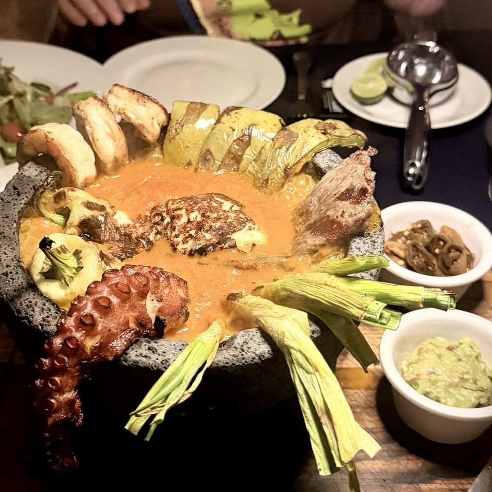 Las Mariscadas - Hot stone bowl with shrimp, octopus, and flank steak - Seafood Near Me - Cabo San Lucas, BCS Las Mariscadas - Hot stone bowl with shrimp, octopus, and flank steak - Seafood Near Me - Cabo San Lucas, BCS