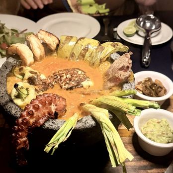 Las Mariscadas - Hot stone bowl with shrimp, octopus, and flank steak - Seafood Near Me - Cabo San Lucas, BCS