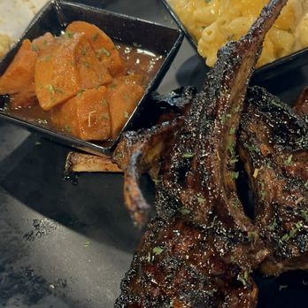 Sol'Delish - Lamb chops with sweet potatoes and Mac & cheese - Soul Food Near Me - Charlotte, North Carolina Sol'Delish - Lamb chops with sweet potatoes and Mac & cheese - Soul Food Near Me - Charlotte, North Carolina