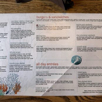 The Reef - Menu 8/22/26 - American Near Me - Boise, Idaho