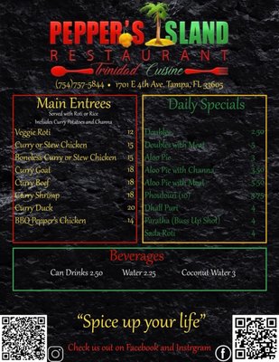 Menu photo 6 Pepper's Island Tampa, FL