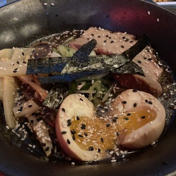 State Lunch - Shio Ramen Bowl with house-made ramen, fresh soft egg, pork belly, veggies and tasty broth - Comfort Food Near Me - Augusta, Maine