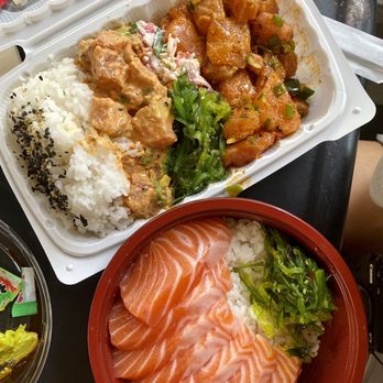 Seattle Fish Guys - Salmon Bowl and Spicy Salmon/Tuna Poke Bowl. - Seafood Markets Near Me - Seattle, Washington