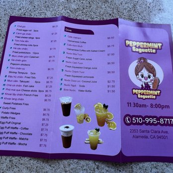 Peppermint Baguette - 5/2/24 FYI. Menu - Vietnamese Near Me - Alameda, California