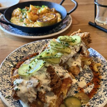 Tupelo Honey Southern Kitchen & Bar - Nashville hot chicken Asheville Hot with Mac-N-Cheese Waffles* - New American Near Me - Huntsville, Alabama Tupelo Honey Southern Kitchen & Bar - Nashville hot chicken Asheville Hot with Mac-N-Cheese Waffles* - New American Near Me - Huntsville, Alabama