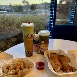 Matcha House Coffee Ube Matcha waffle popcorn chicken Matcha House Coffee Ube Matcha waffle popcorn chicken