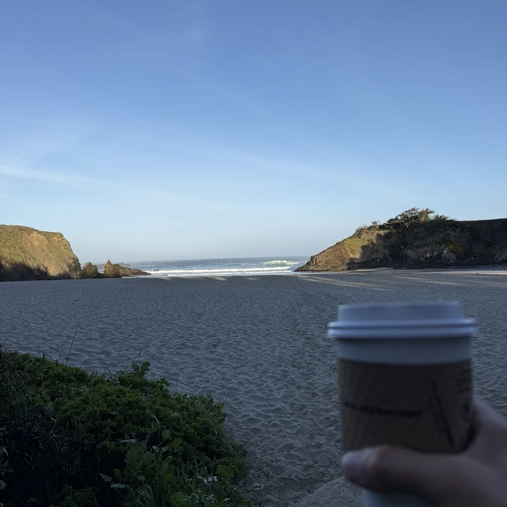 Coffee at Jug handle beach Coffee at Jug handle beach