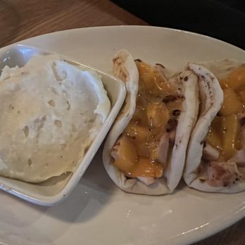 BJ's Restaurant & Brewhouse - Enlightened Mediterranean Chicken Pita Tacos no toppings just chicken and add some cheddar. Sub Mashed potatoes as side. Good dinner 6/6/22 - New American Near Me - Reno, Nevada BJ's Restaurant & Brewhouse - Enlightened Mediterranean Chicken Pita Tacos no toppings just chicken and add some cheddar. Sub Mashed potatoes as side. Good dinner 6/6/22 - New American Near Me - Reno, Nevada