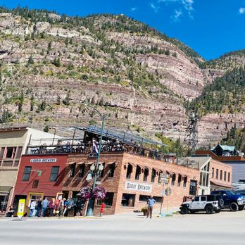 Ouray Brewery - Great rooftop bar/ grill- order own food & drink back left corner - New American Near Me - Ouray, Colorado